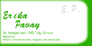 erika pavay business card